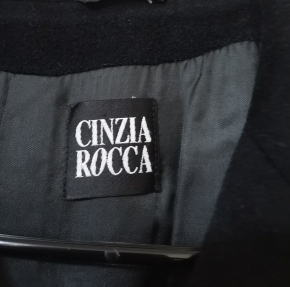 Cinzia Rocca  Dress Coat In Black Color Size 10 - Picture 3 of 9